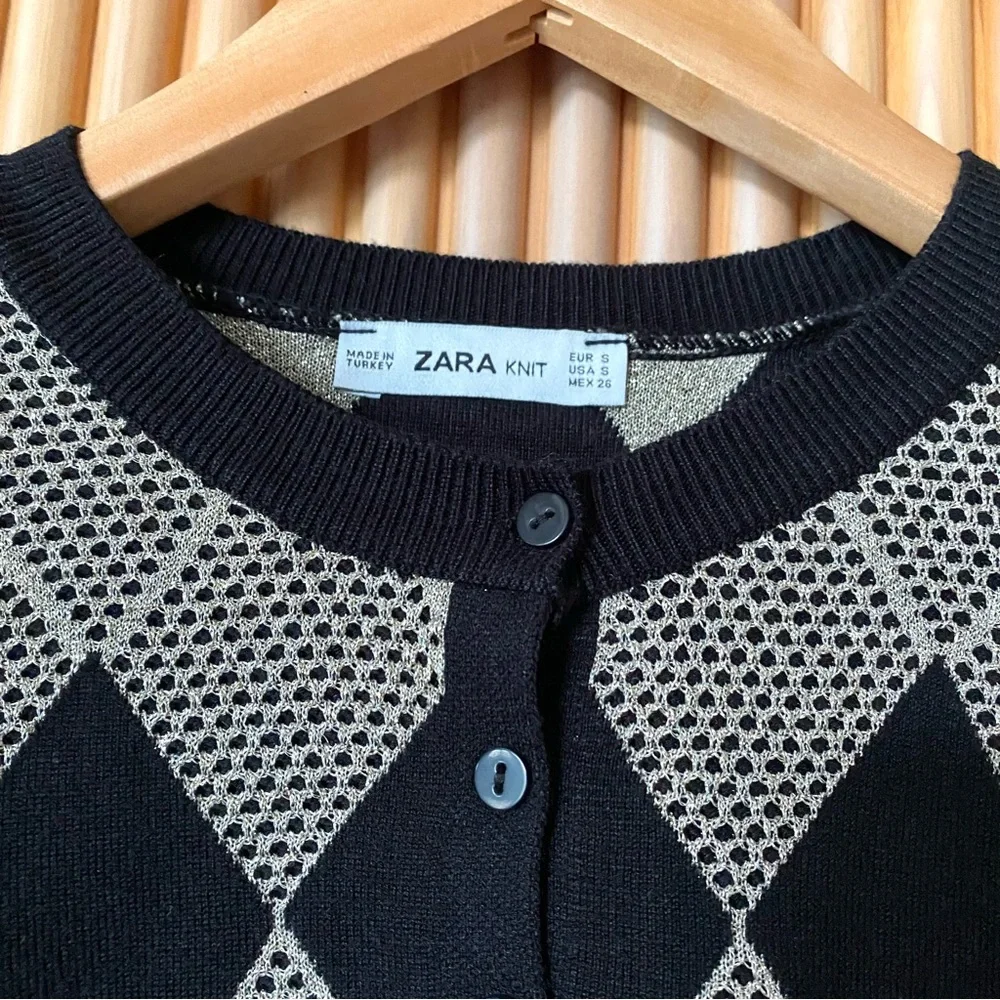 Zara argyle cardigan - Picture 7 of 8